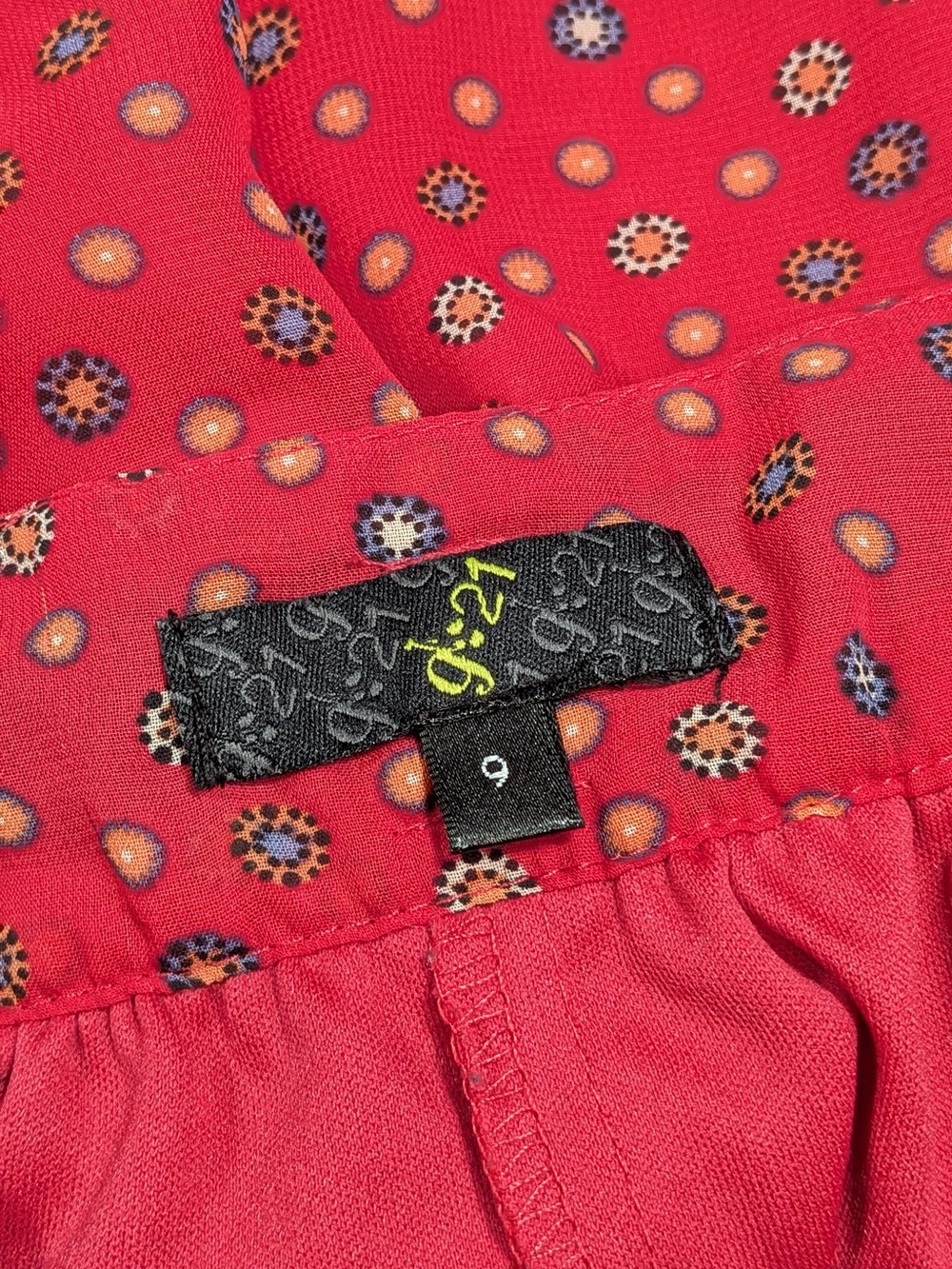 G:21 Red Flowy Shorts- missing belt - Picture 4 of 8